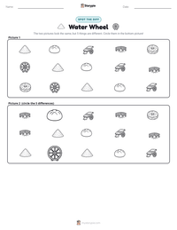 Water Wheel printable worksheet preview
