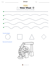 Water Wheel printable worksheet preview