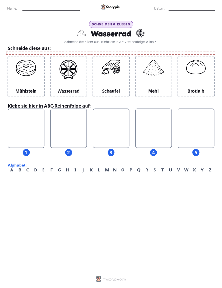 Schneiden & Einfügen Alphabet