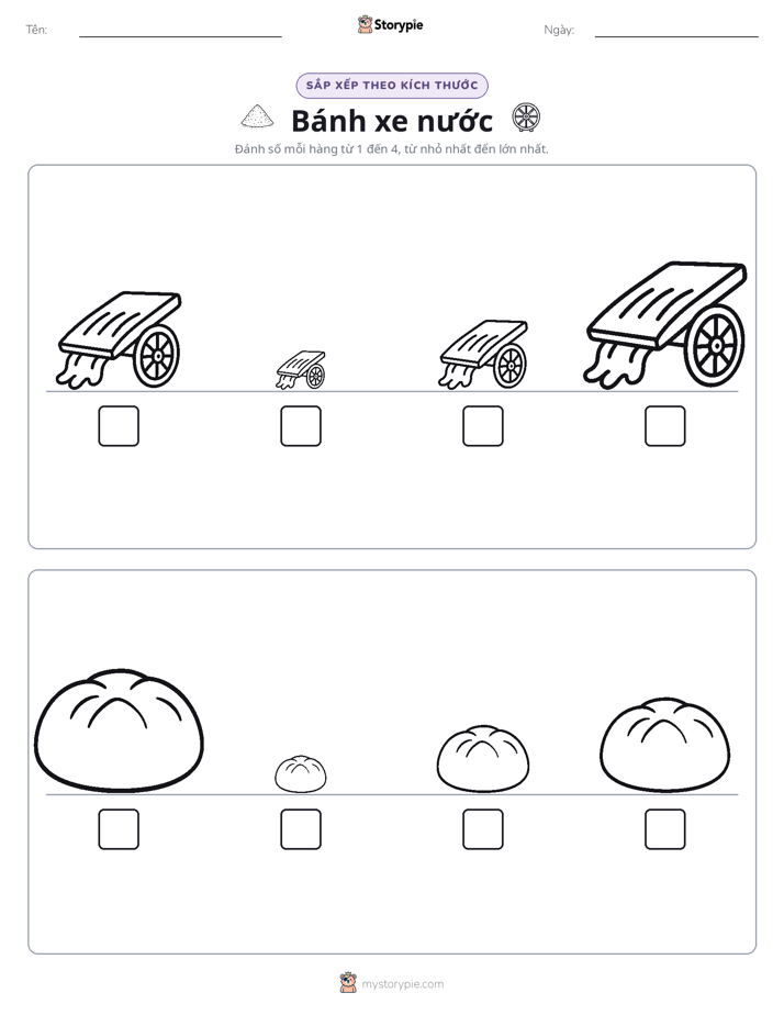 Thứ Tự Kích Thước