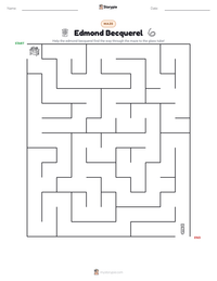 Edmond Becquerel printable worksheet preview