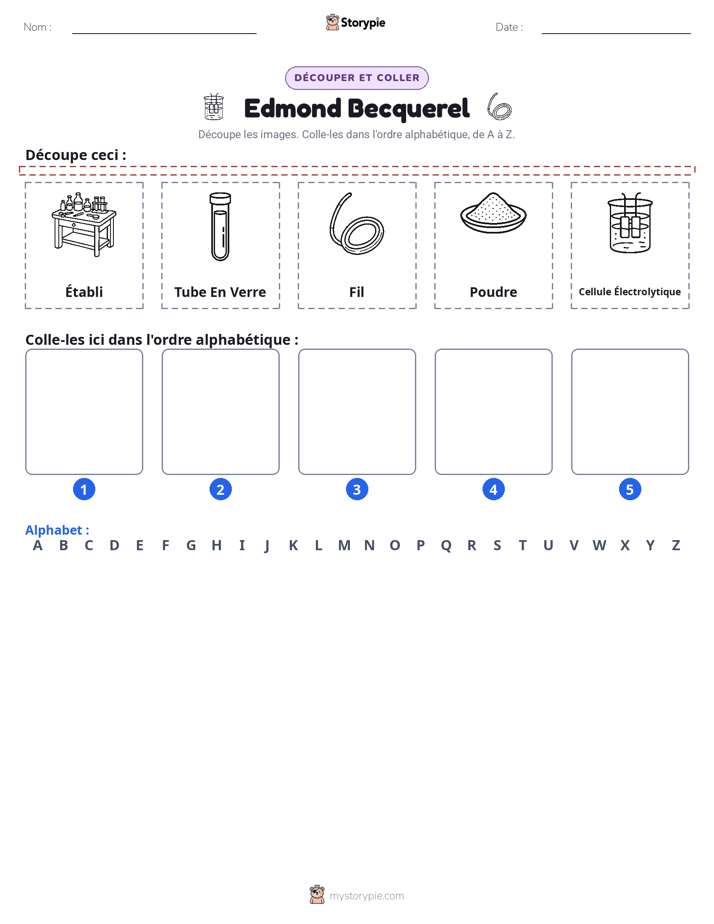 Découper & Coller l'Alphabet