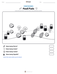 Fossil Fuels printable worksheet preview