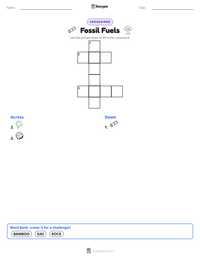 Fossil Fuels printable worksheet preview
