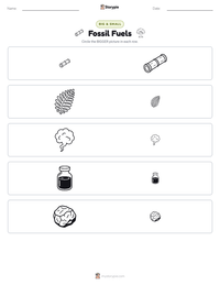 Fossil Fuels printable worksheet preview
