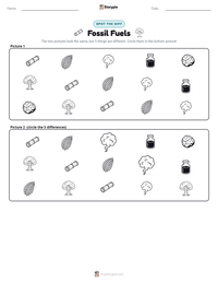 Fossil Fuels printable worksheet preview