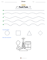 Fossil Fuels printable worksheet preview