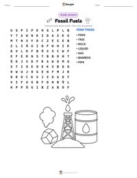 Fossil Fuels printable worksheet preview