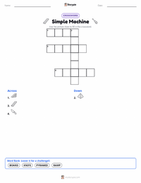 Simple Machine printable worksheet preview