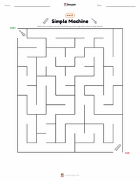 Simple Machine printable worksheet preview