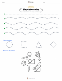 Simple Machine printable worksheet preview