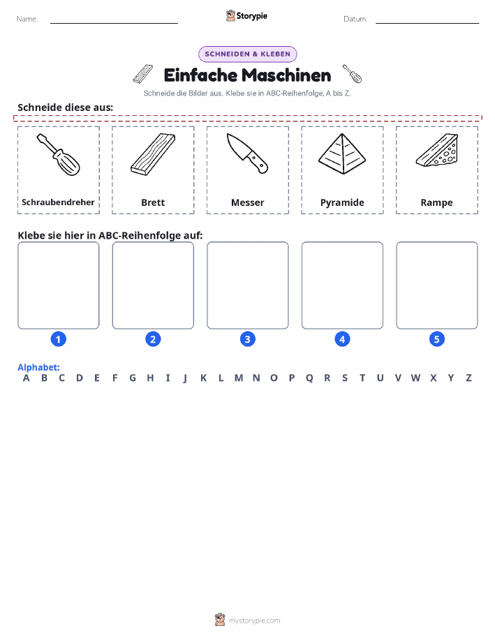 Schneiden & Einfügen Alphabet