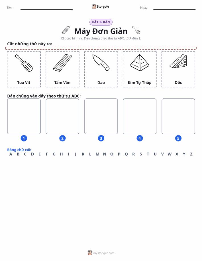 Cắt & Dán Chữ Cái