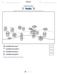 Aperçu de la feuille de travail imprimable Poulie