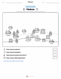 Medusa printable worksheet preview