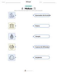 Vista previa de la hoja de trabajo imprimible de Medusa