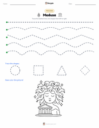 Medusa printable worksheet preview
