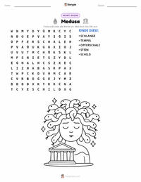 Medusa druckbare Arbeitsblatt Vorschau
