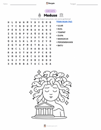 Prabaca lembar kerja cetak Medusa