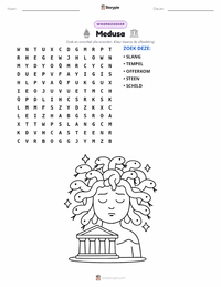 Medusa afdrukbare werkblad voorbeeld