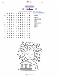 Prévia da folha de atividades imprimível Medusa