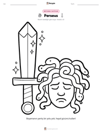 Perseus yazdırılabilir çalışma sayfası önizlemesi