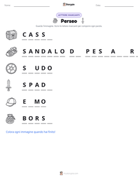 Anteprima della scheda stampabile di Perseo
