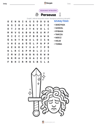 Podgląd drukowalnego arkusza ćwiczeń Perseusz