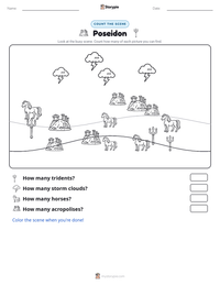 Poseidon printable worksheet preview