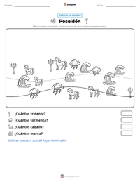 Vista previa de la hoja de trabajo imprimible de Poseidón