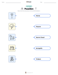 Poseidon printable worksheet for kids