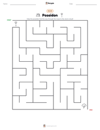 Poseidon printable worksheet preview