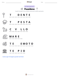 Anteprima della scheda stampabile di Poseidone