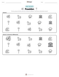 Poseidon printable worksheet preview
