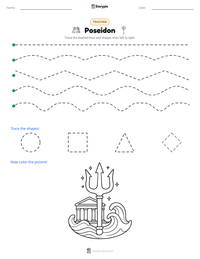 Poseidon printable worksheet preview