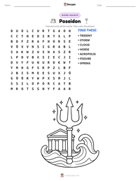 Poseidon printable worksheet preview