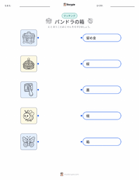パンドラの箱 の印刷可能ワークシートプレビュー