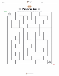 Pandora's Box printable worksheet preview