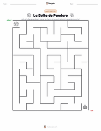 Aperçu de la feuille de travail imprimable La Boîte de Pandore
