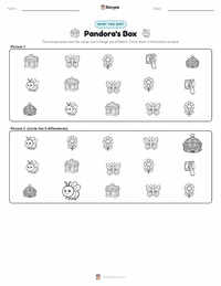 Pandora's Box printable worksheet preview