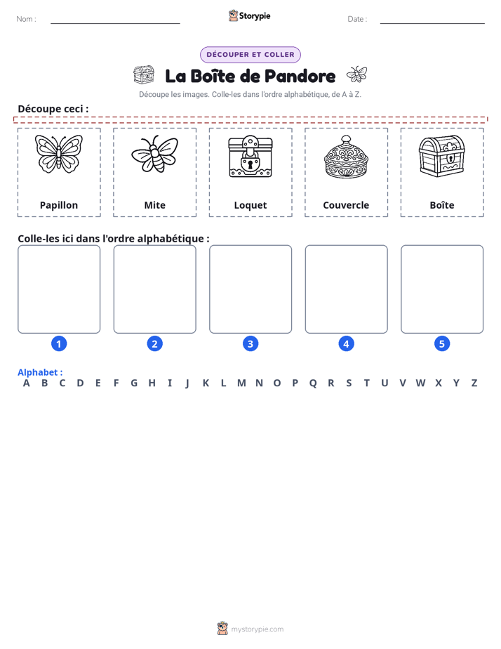 Découper & Coller l'Alphabet