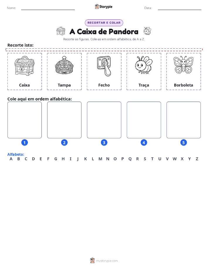 Recortar & Colar Alfabeto