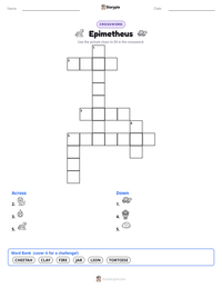 Epimetheus printable worksheet preview