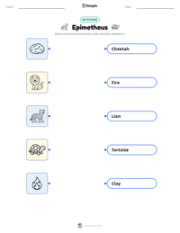 Epimetheus printable worksheet preview