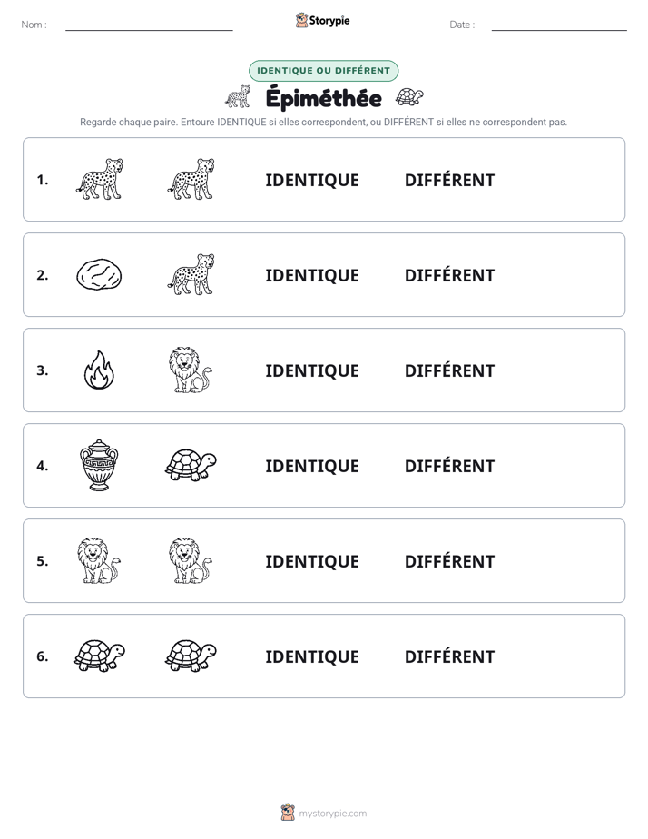 Identique ou Différent