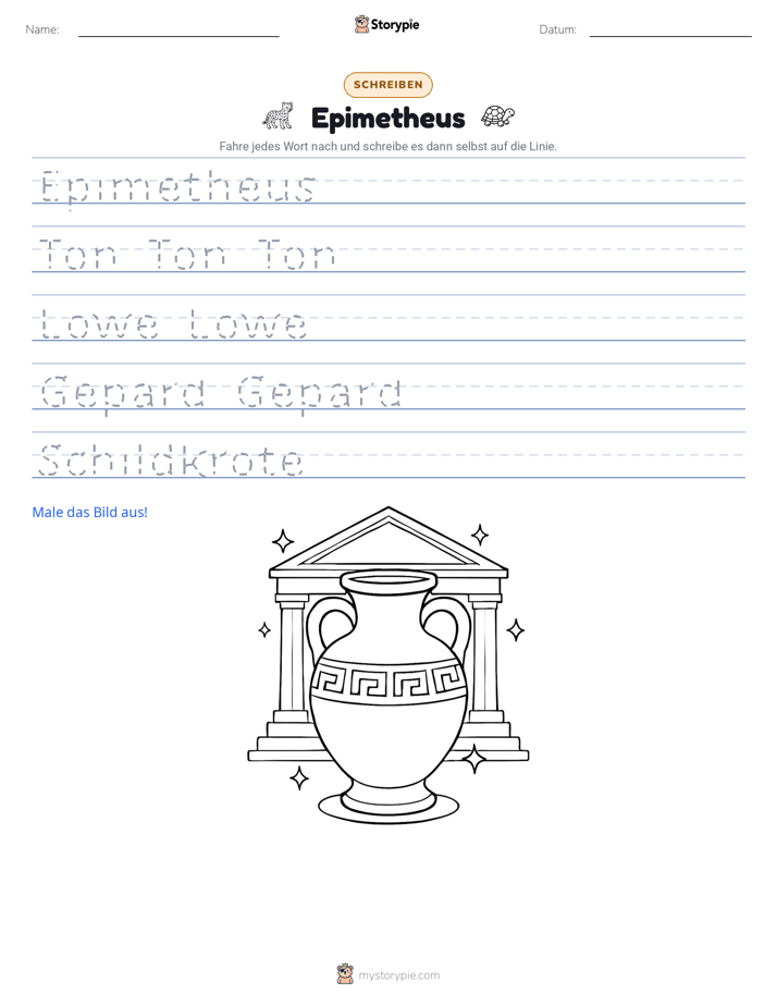 Schreibübung