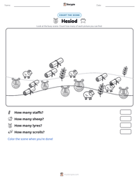 Hesiod printable worksheet preview