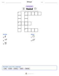 Hesiod printable worksheet preview