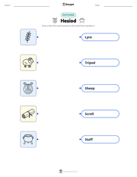 Hesiod printable worksheet preview