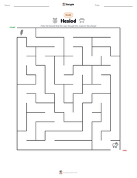 Hesiod printable worksheet preview